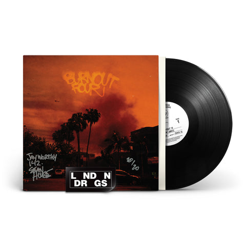 'BURNOUT 4' Signed & Numbered Test Pressing Vinyl & Sticker